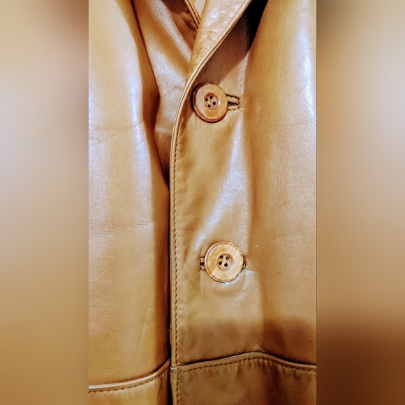 Fantastic International Men's Genuine Leather Jacket Warm Brown Size 52B - Picture 3 of 16